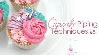 Buttercream Frosting Cupcake Piping Techniques 8 [upl. by Ecinwahs457]