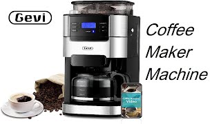 GEVI Programmable 10Cup Grind amp Brew Coffee Maker Machine with Builtin Grinder [upl. by Golding945]