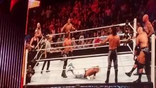 Wwe Raw Went Off Air Ambrose Big Show Enzo and Big Cass vs Rollin and The Club [upl. by Punak]