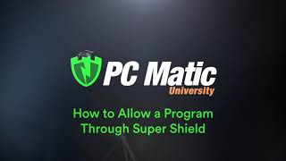 How to Allow a Program Through Super Shield [upl. by Joly]