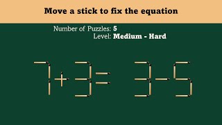 Matchstick Brain Teaser Move One Stick to Fix [upl. by Anitsuj]