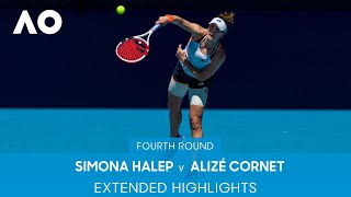 Simona Halep v Alizé Cornet Extended Highlights 4R  Australian Open 2022 [upl. by Inalawi]