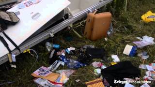 Dutch PM disgusting behaviour at MH17 crash site [upl. by Lleret316]