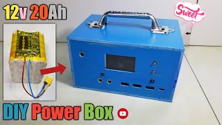 How to make a Portable Power box at home  DIY Portable Power Station For Camping👍 [upl. by Aivizt]