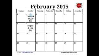 February 2015 Calendar  The Calendar Spot [upl. by Atlas]