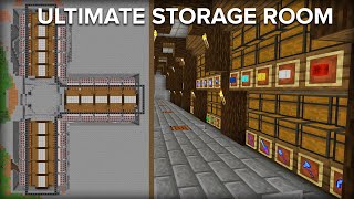 Minecraft Storage Room with Automatic Sorting System  2 Million Item Capacity [upl. by Ayoras346]