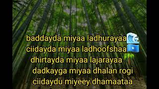 heestii dhulku sow aniga malihi ninkii dhoof kuyimidbaa geeridu dhibaysaa lyrics [upl. by Wadlinger]