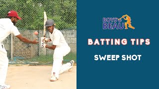 Sweep Shot  How to play sweep shot  Batting Tips  Boys of Beau  Beaulet Julin  Cricket Coaching [upl. by Amalberga251]