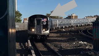 BMT West End Line D and R trains at 9th Avenue [upl. by Nnaasil]