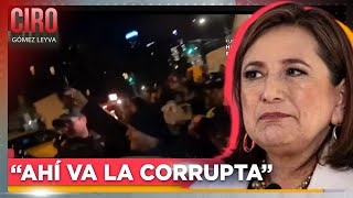 “Ahí va la corrupta” Simpatizantes de Morena se manifestaron contra Xóchitl Gálvez en NY  Ciro [upl. by Adnahc667]