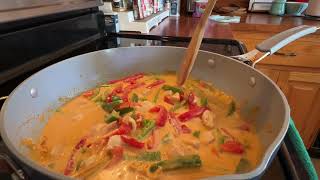 Chicken Panang Curry  Thai recipe using store bought Panang curry paste [upl. by Airamesor]