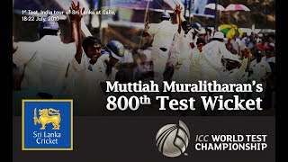 Muttiah Muralitharans 800th wicket [upl. by Ahsrop]