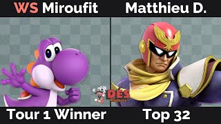 Dés Régleurs 1 WR1 Miroufit Yoshi Vs Matthieu D Captain Falcon [upl. by Hilary]