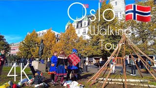 4K 60ftps  Oslo Norway 🇧🇻 Walking Tour🚶‍♂️🌞 City Center [upl. by Frodeen]