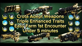 Crota Master Challenge 1st Encounter “Conservation of energy” Easy Triple Enhanced traits [upl. by Romelda]