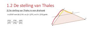 Stelling van Thales in een driehoek zonder bewijs 4u [upl. by Aneram]