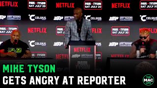 Mike Tyson gets ANGRY at reporter quotWhat did you just call mequot  Press Conference [upl. by Adyl]