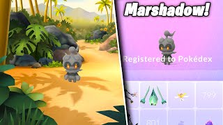 CATCHING MARSHADOW IN POKEMON GO How to Catch Marshadow  Exclusive Mythical Pokemon [upl. by Anekahs]