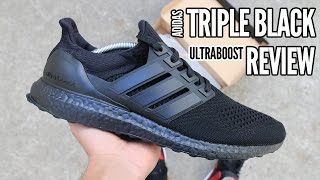 Adidas UltraBoost Triple Black Early Look UNRELEASED [upl. by Drarrej445]