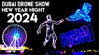 Dubai Drone Show 2024  Dubai New Year Night Drone Show 2024 🇦🇪 [upl. by Kwasi]