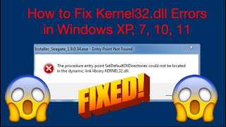 How to Fix Kernel32dll Errors in Windows XP 7 10 11 [upl. by Barny]