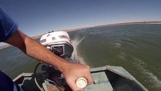 12ft Jon Boat with 6 hp Evinrude Outboard [upl. by Aehsel154]