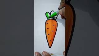 Carrot colour drawing viralshorts youtubeshorts shortsfeed drawing [upl. by Vickie]