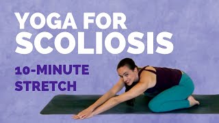 10minute Yoga for Scoliosis Relief [upl. by Enitsenre]