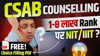 CSAB Counselling 2024 FREE Choice Filling PDF🔥 Shocking Cutoff😱 [upl. by Santoro800]