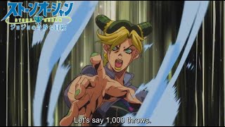 Jolynes 1000 Throw Ora Barrage HD 1080p  JJBA Part 6 Stone Ocean [upl. by Cappella144]