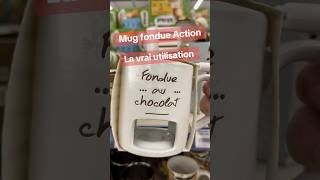 Mug fondue Action la vrai utilisation fondue chocolat fromage magasinaction action [upl. by Esinrahc]