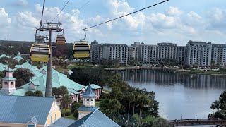 4K POV Disney Skyliner Ride from Caribbean Beach to Riviera Resort Walt Disney World Vlog 71324 [upl. by Yekcir263]