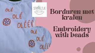 Tutorial Borduren met kralen Embroidery with beads [upl. by Soo]