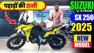 पहाड़ों की रानी 👸 All New Suzuki VStrom SF 250cc 2025 Model Review Better Than Himalayan 450 ⁉️ [upl. by Kenney]