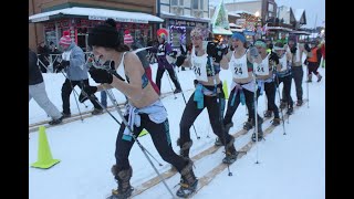 2019 Birkie Giant Ski in downtown Hayward [upl. by Bush]