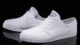 NIke SB Stefan Janoski white Leather unboxing 2016 [upl. by Ahsercal]