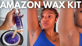 The best Amazon Wax fromhome kit  wax underarm tutorial  Tress Wellness [upl. by Krystle]