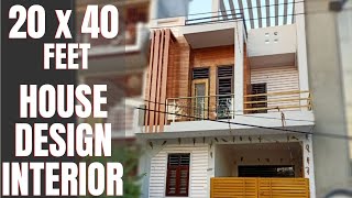 20X40 Feet House Design with Interior  800 sqft House Plan  ID031 [upl. by Asile]