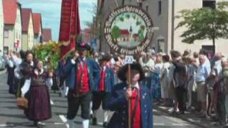 Gautrachtenfest der Umzug durch Röthlein  Unterfranken [upl. by Hsirk]