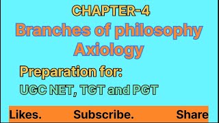 Educational Philosophy II Axiology II Preparation for UGC NET PGT and TGT II EDUCATION II [upl. by Blondy]