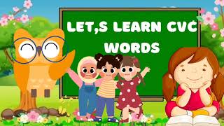 quotFun CVC Words for Kindergarten consonant vowels consonant phonics song for kids [upl. by Avis]