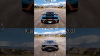 Forza Horizon 5  Lamborghini Huracan STO 2020 v Aventador LP 7804 2021 Teotihuacan Drag Race Stock [upl. by Moersch689]