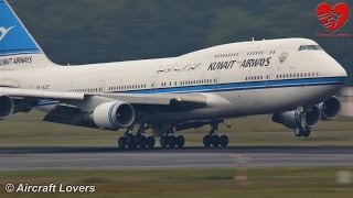 Government Flight  Kuwait Airways Boeing 747 9KADE Landing  Germany BerlinTegel 190914 [upl. by Breanne]