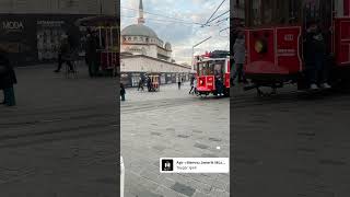 Taksim square goodvibes travel istanbuldiaries istanbulvibes istanbulbeauty tram iconic [upl. by Gilburt]