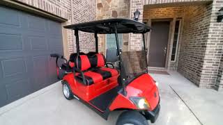 2018 Yamaha golf cart gas powered EFI QuieTech for custom chop top [upl. by Ranitta]