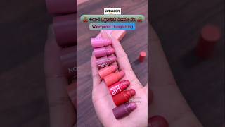 4in1 Mini Lipsticks Combo 💋🍒 Velvet Matte Finish 💖 W aterproof Longlasting ornatebeauty [upl. by Ynnep]