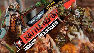 10TH EDITION Necrons vs Death Guard  Warhammer 40k Boarding Action Battle Report [upl. by Asha]