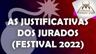 As justificativas dos jurados  Festival de Parintins 2022 [upl. by Kelcy]