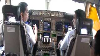 Philippine airline Boeing 747400 Cockpit [upl. by Figone]