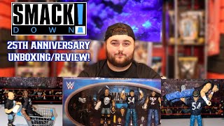 AWESOME SET WWE ELITE SMACKDOWN 25TH ANNIVERSARY 4PACK UNBOXINGREVIEW [upl. by Asserak]